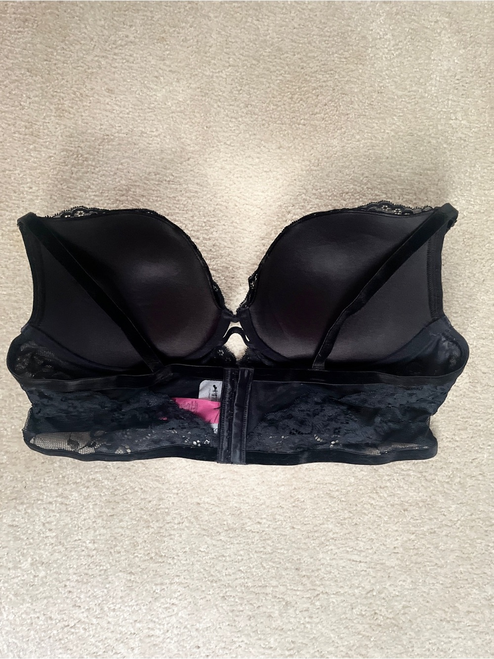 La Senza Black Lace Longline Push-Up Bra - NWT - Size XL - Picture 5 of 9